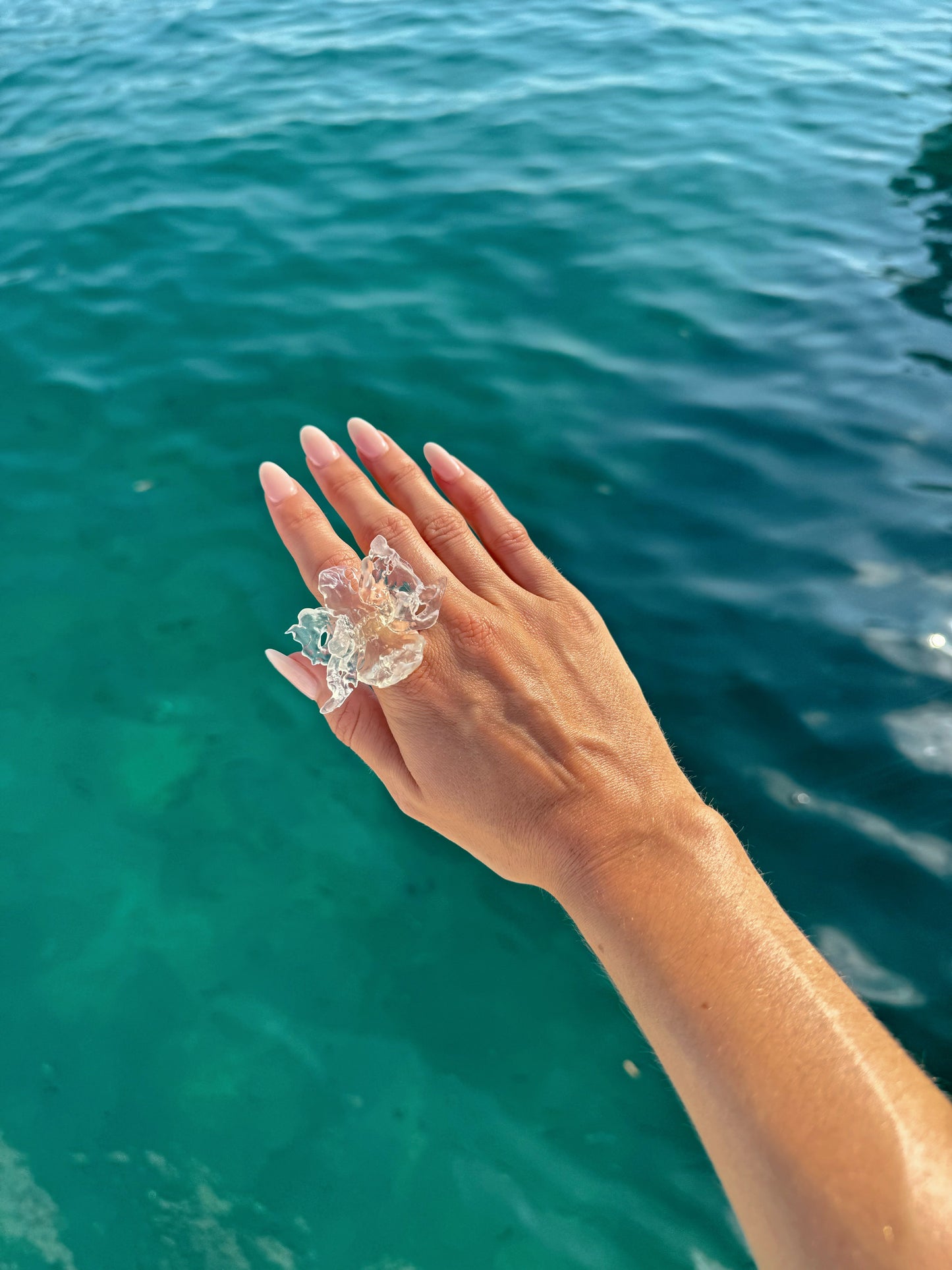Bague Fleur de Jonquille Nº1 - Transparente