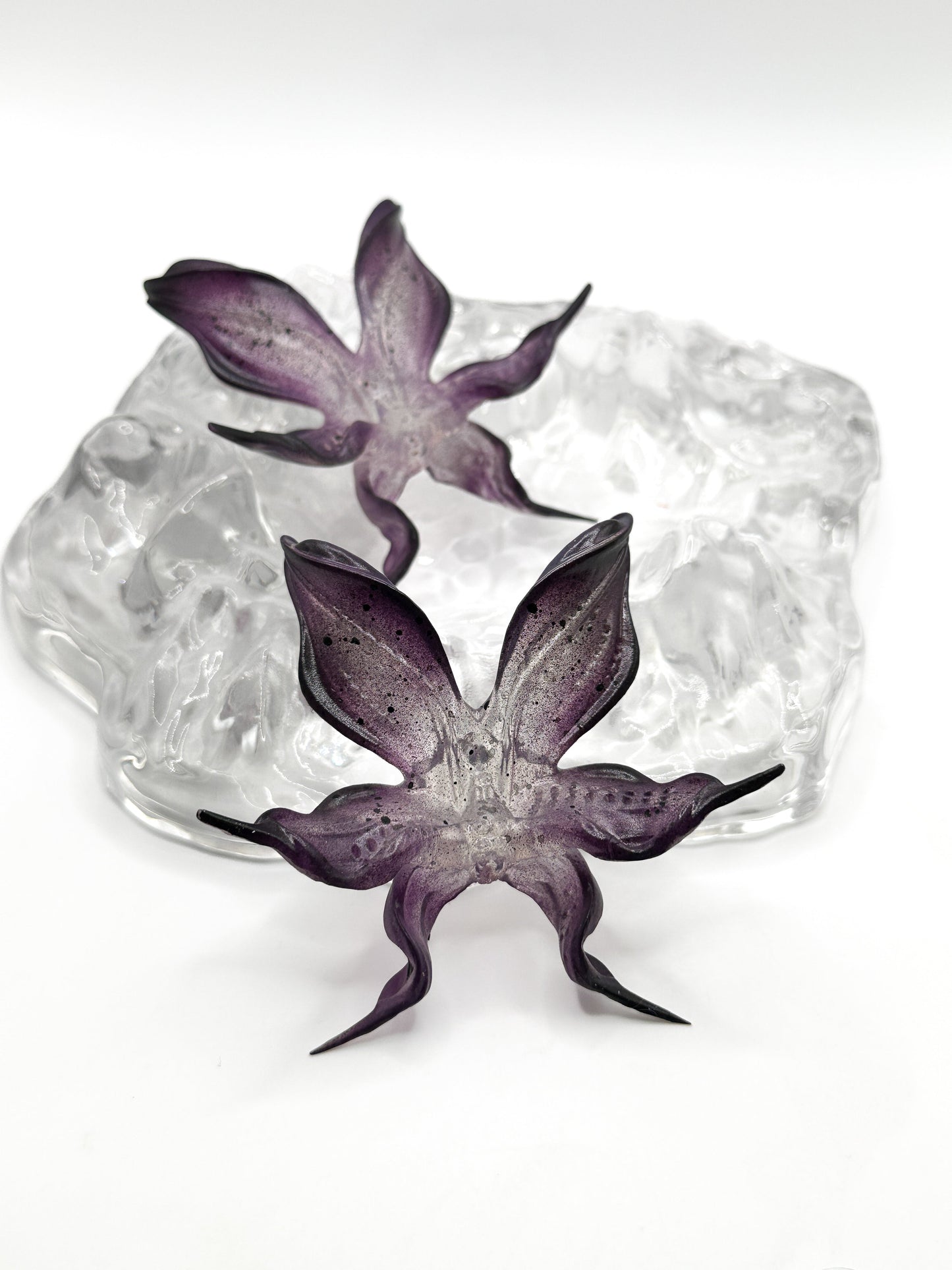 Dark Angel Orchid Earrings