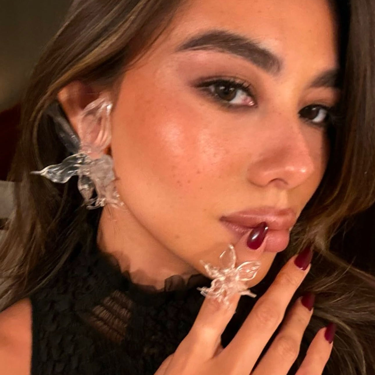 Bague Mini Orchidée Whisper - Transparente