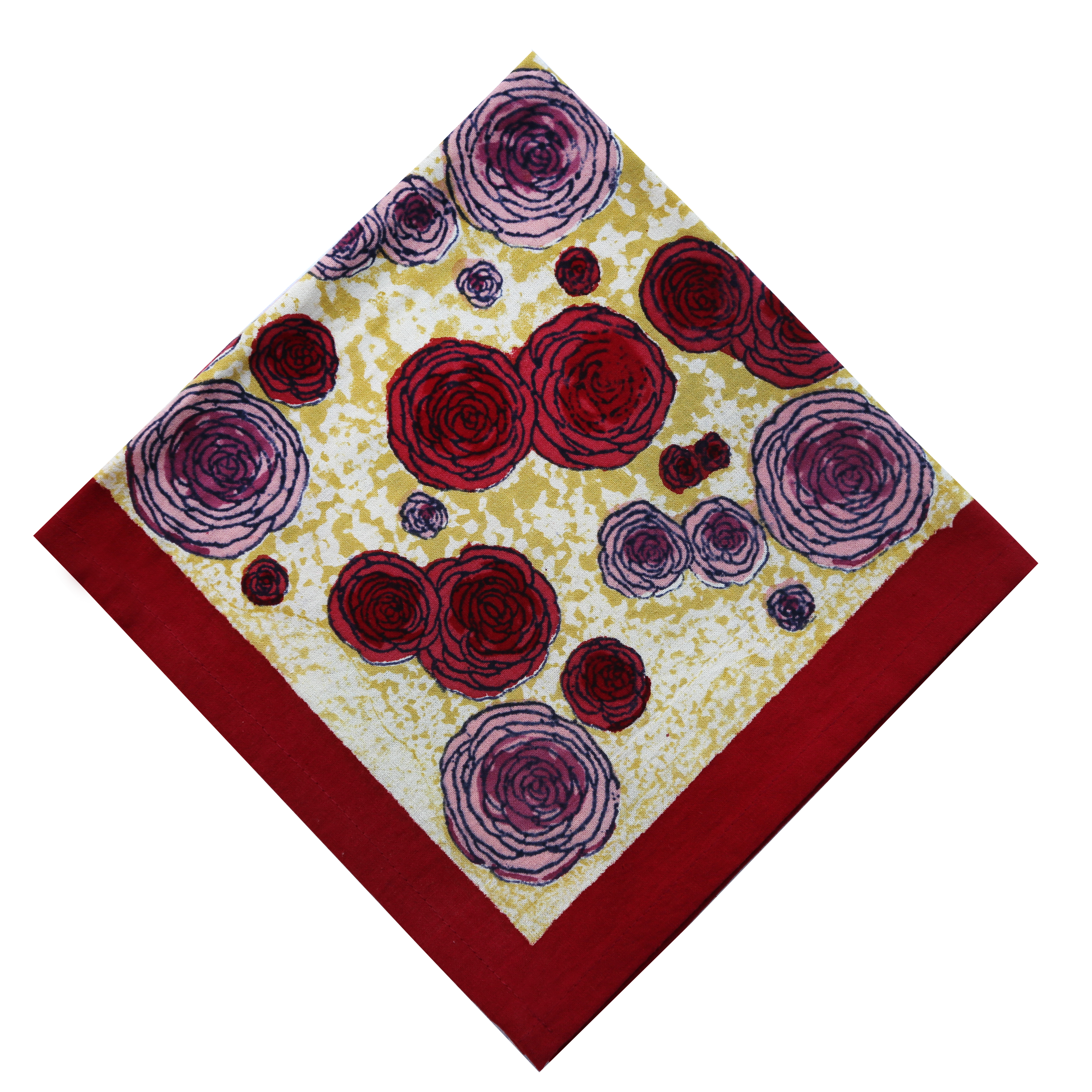 Set de table Renoncule Vert Rouge