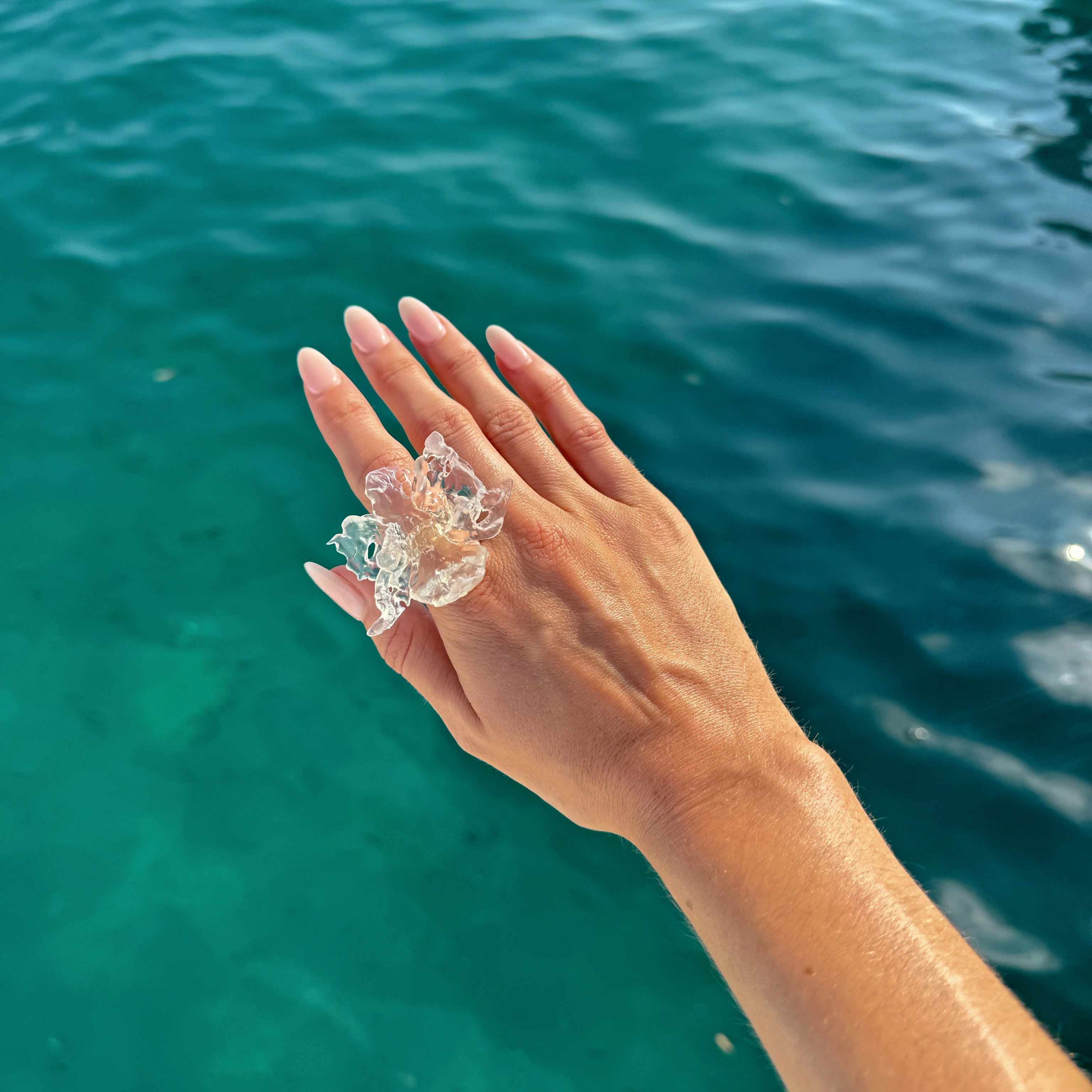 Bague Fleur de Jonquille Nº1 - Transparente