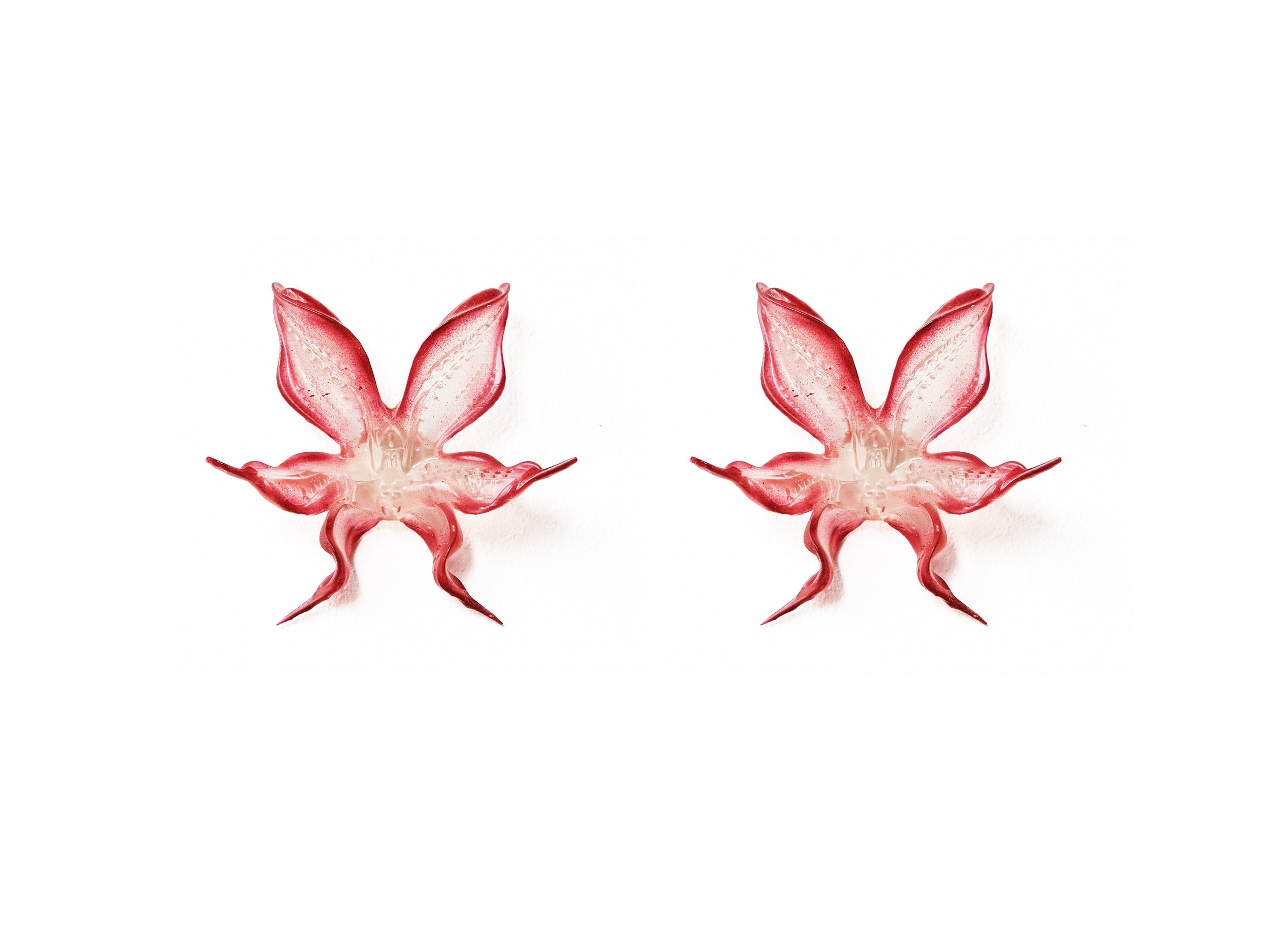 Boucles d'oreilles Orchidée Flamme