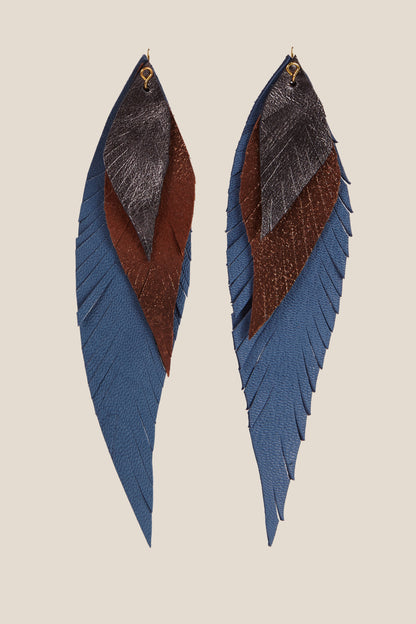 Pluma Grande Azul Indigo