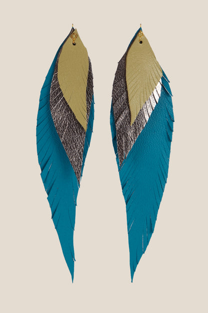 Pluma Grande Azul Tropical