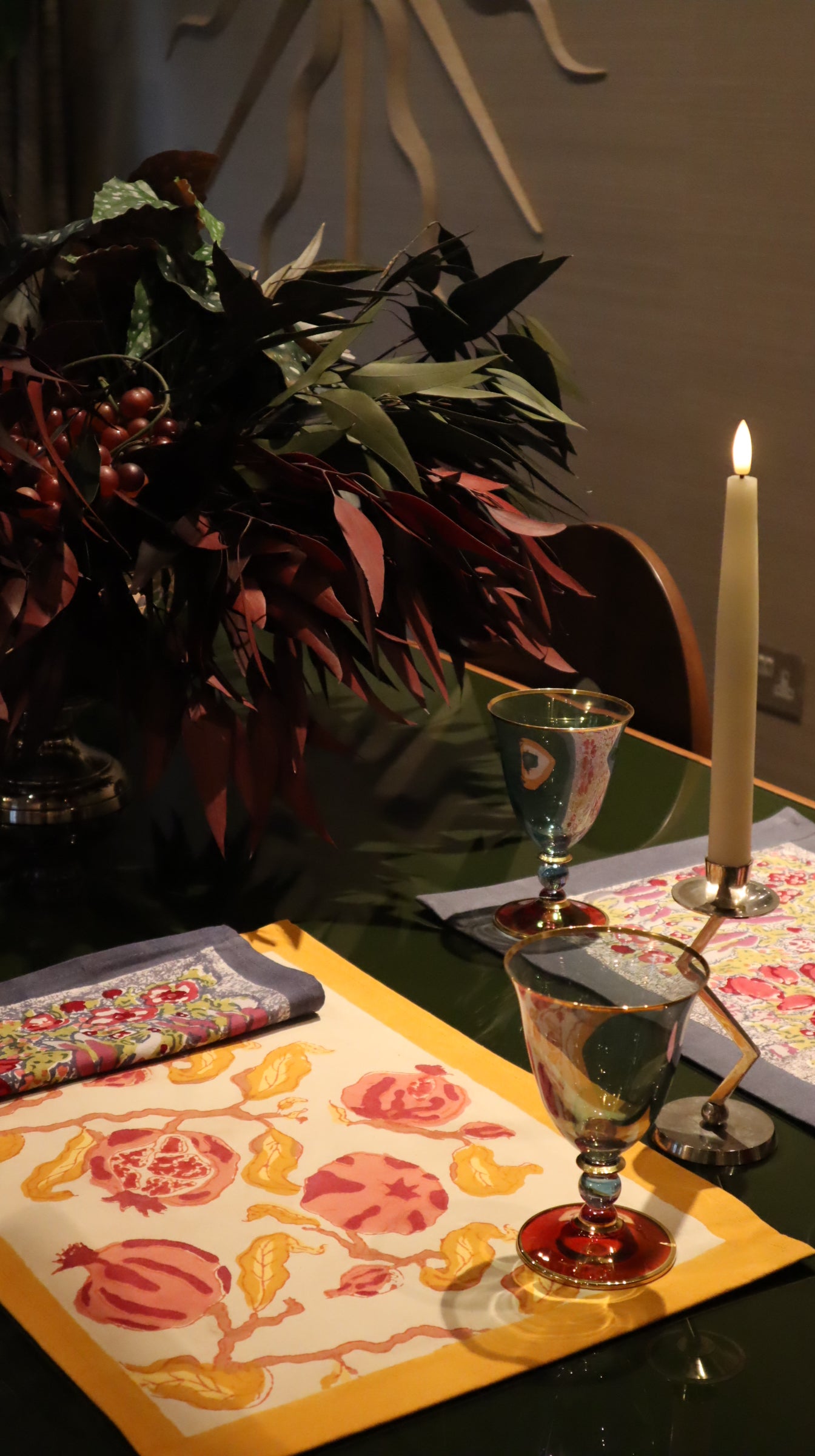 Set de table Grenade Rouge Jaune