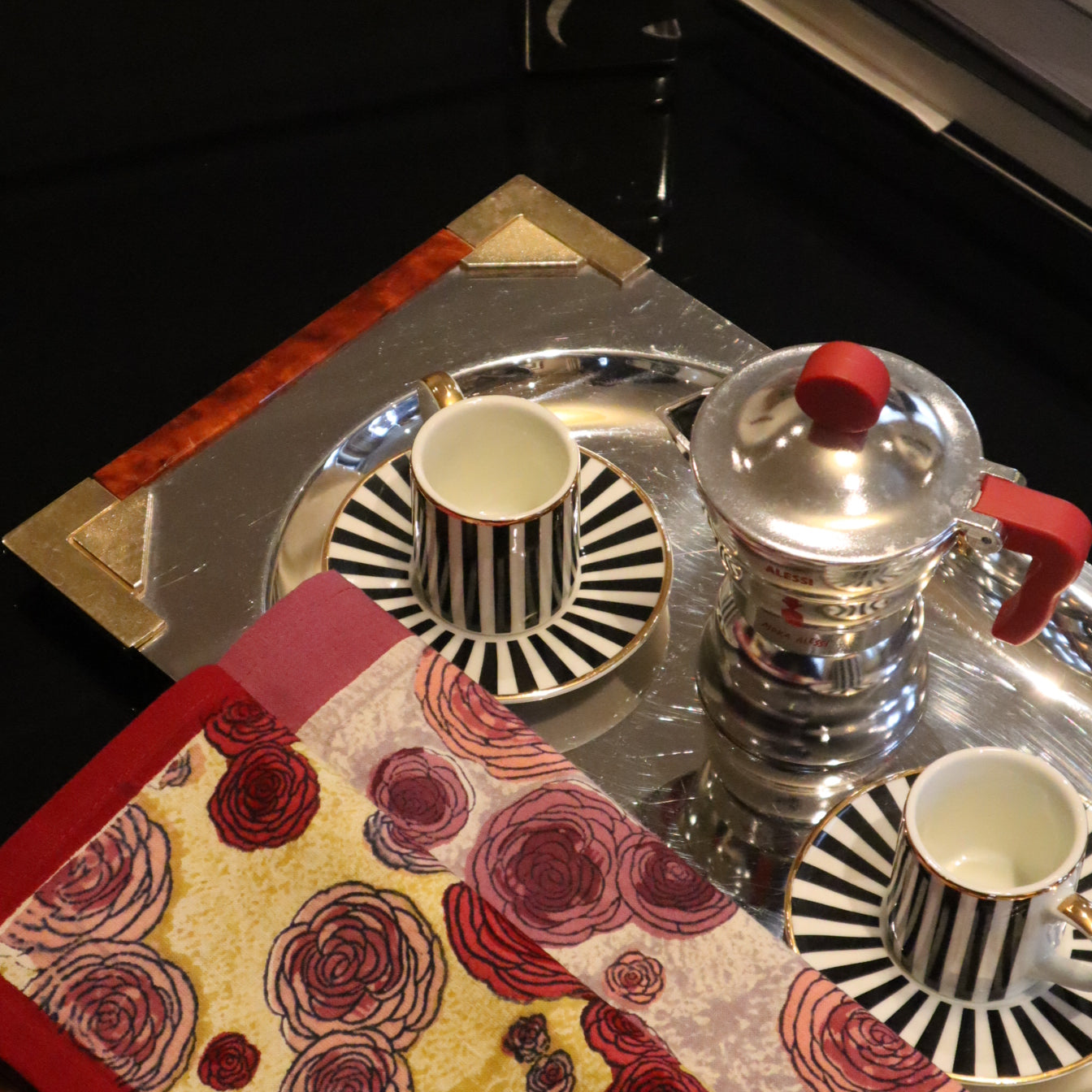 Set de table Renoncule Vert Rouge