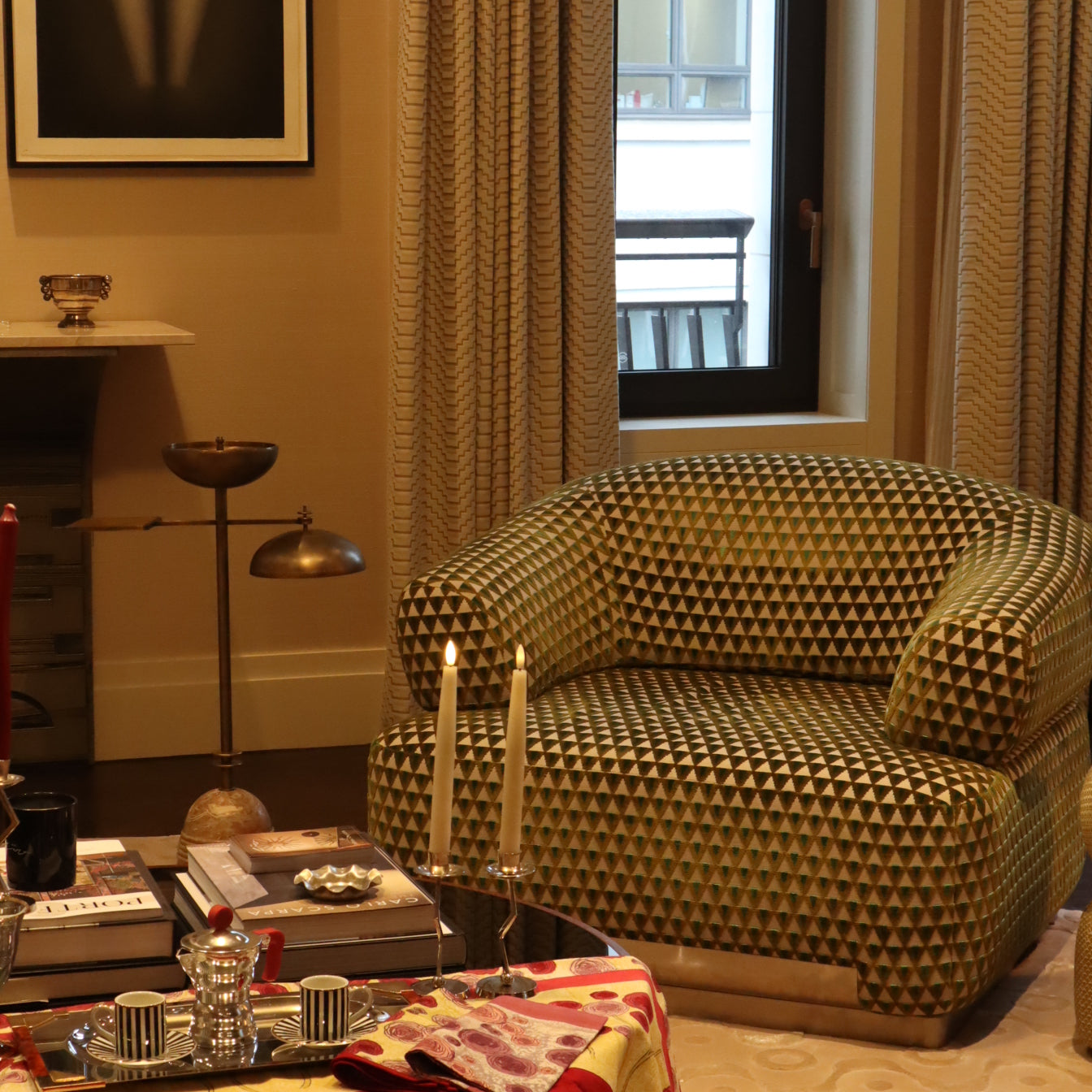 Nappe Renoncule Vert Rouge