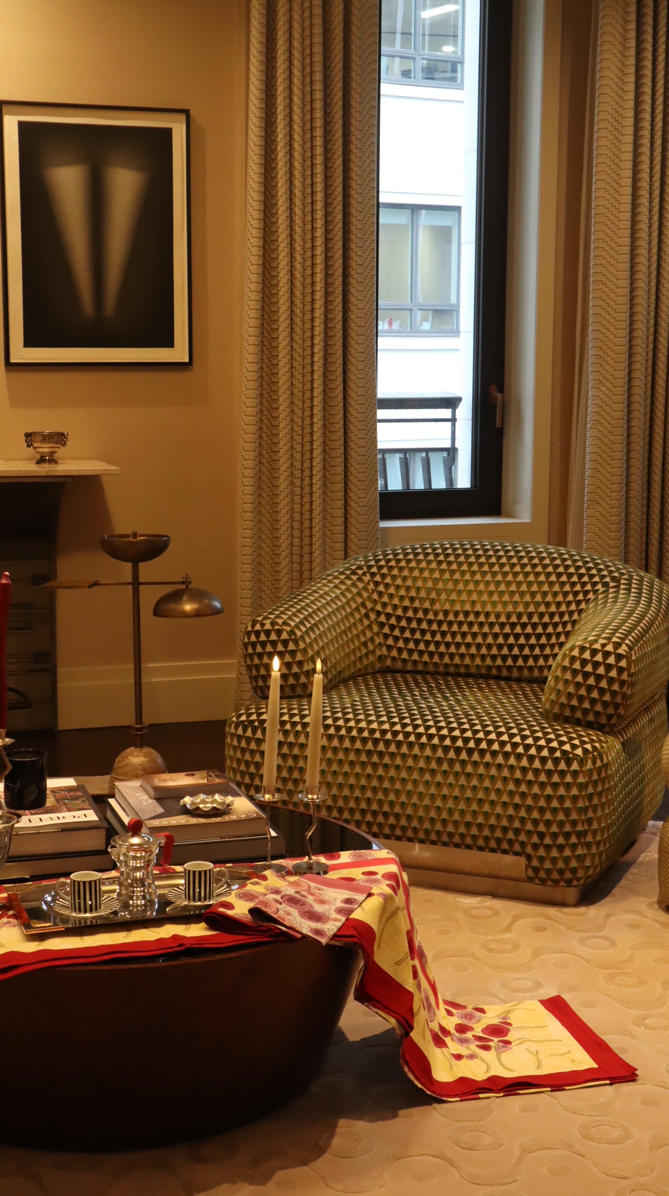 Nappe Renoncule Vert Rouge