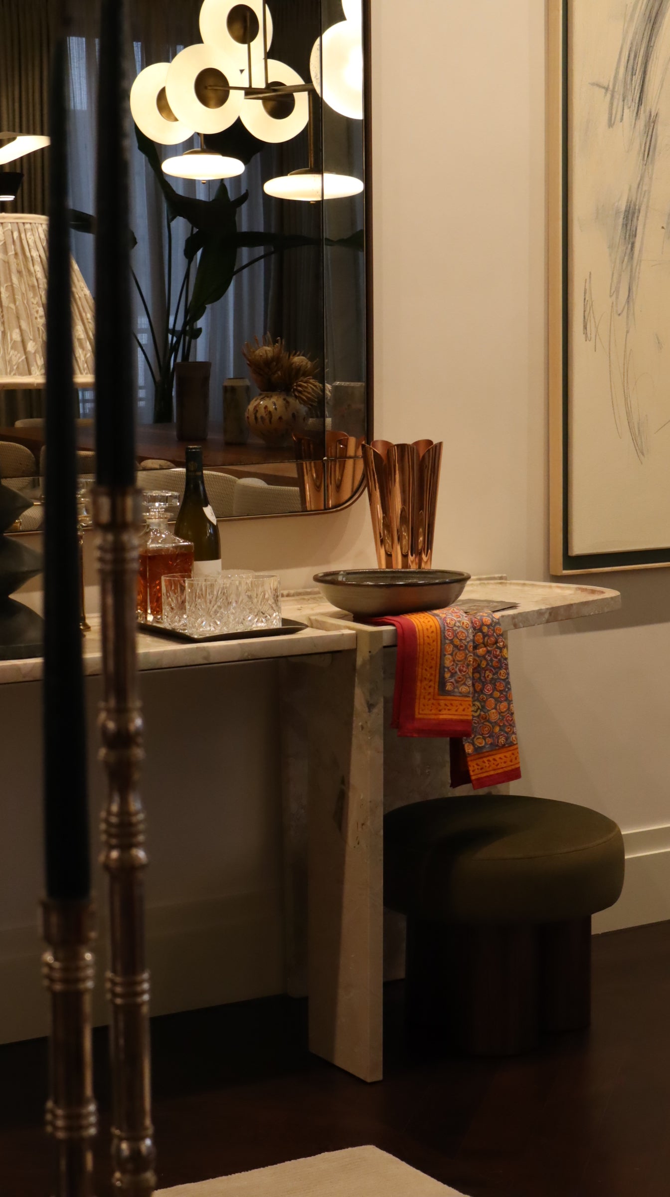 Set de table Renoncule Vert Rouge