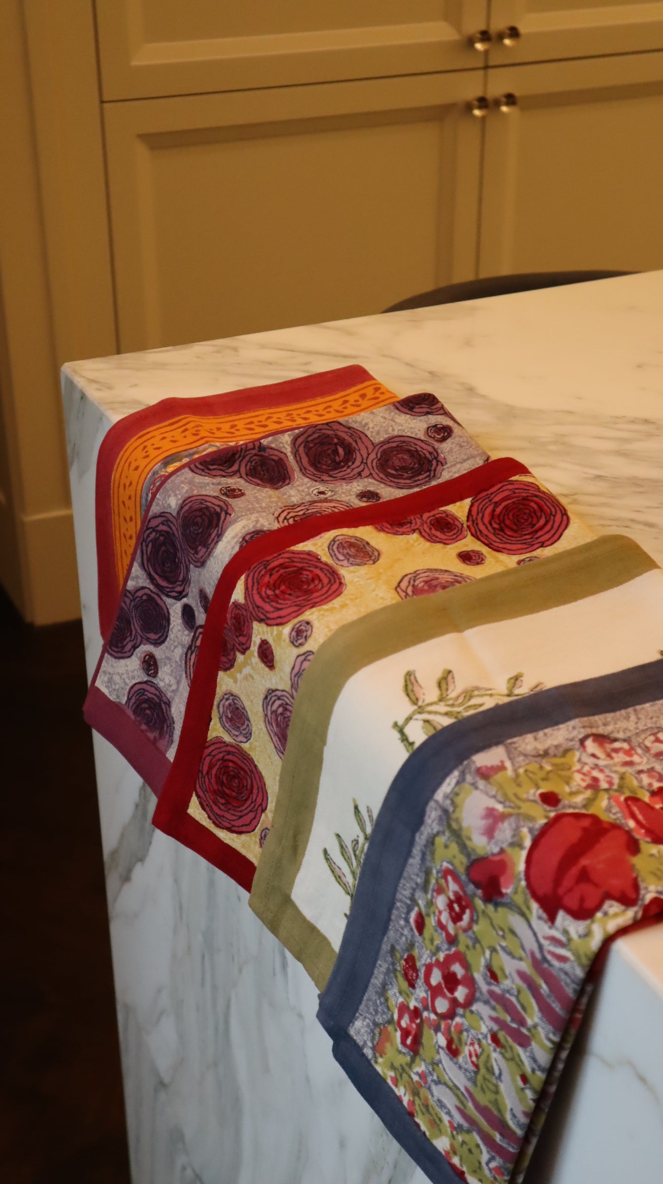 Set de table Renoncule Vert Rouge