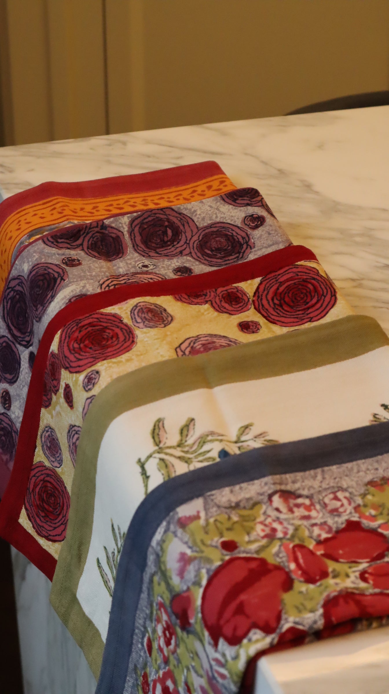 Set de table Renoncule Vert Rouge