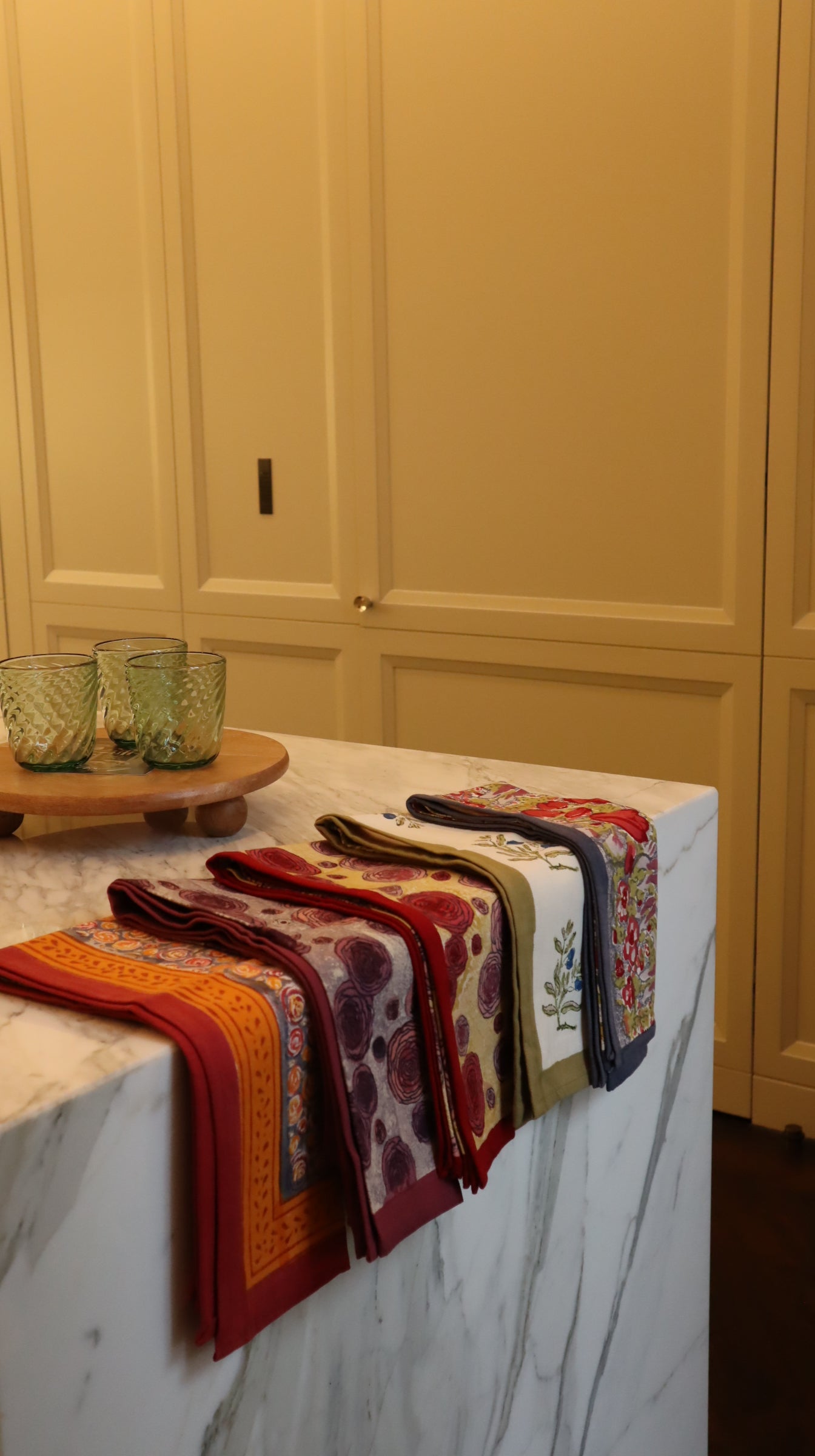 Set de table Renoncule Vert Rouge