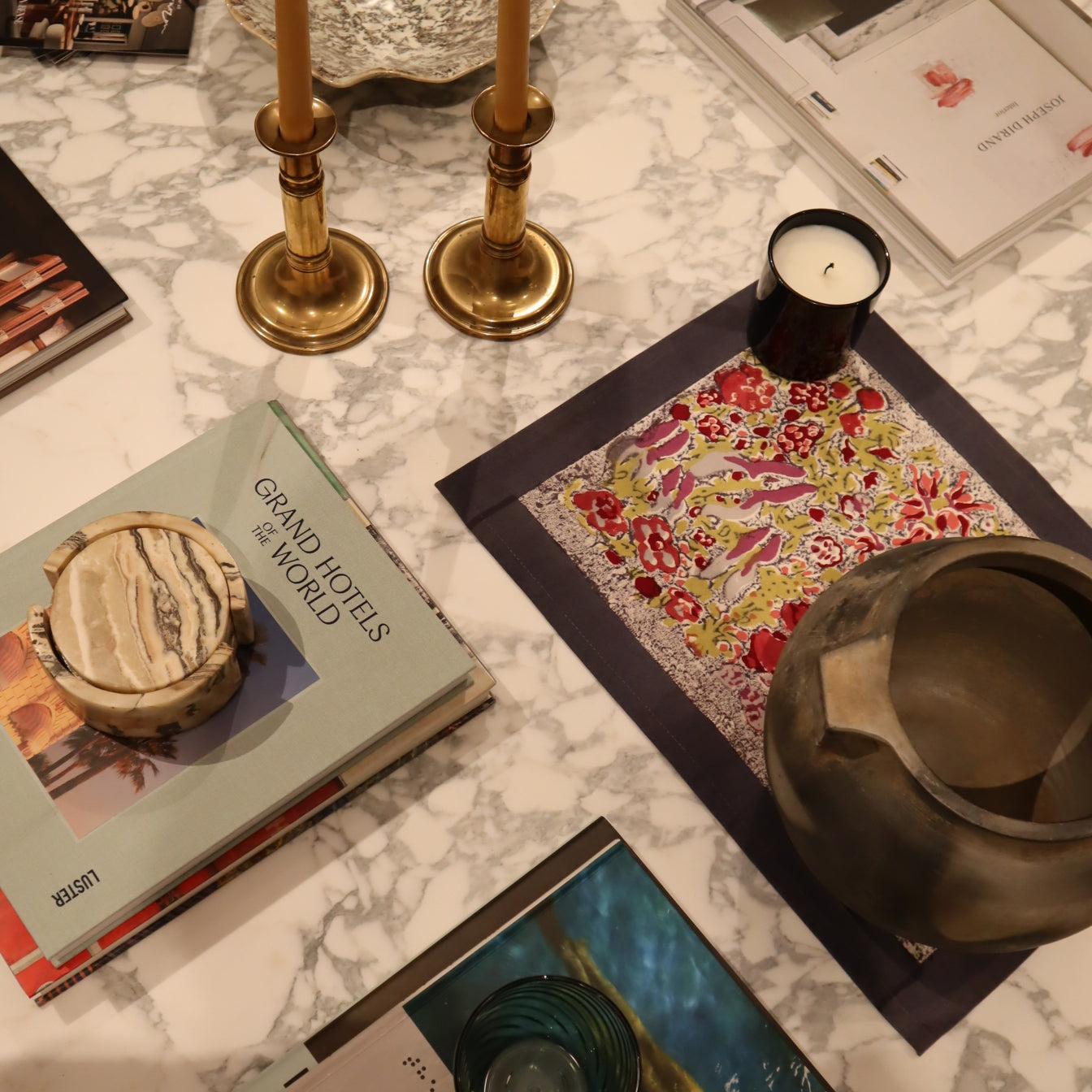 Set de table Jardin Gris Rouge