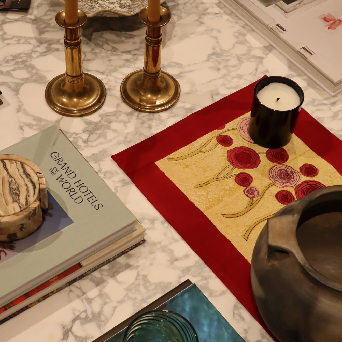 Set de table Renoncule Vert Rouge