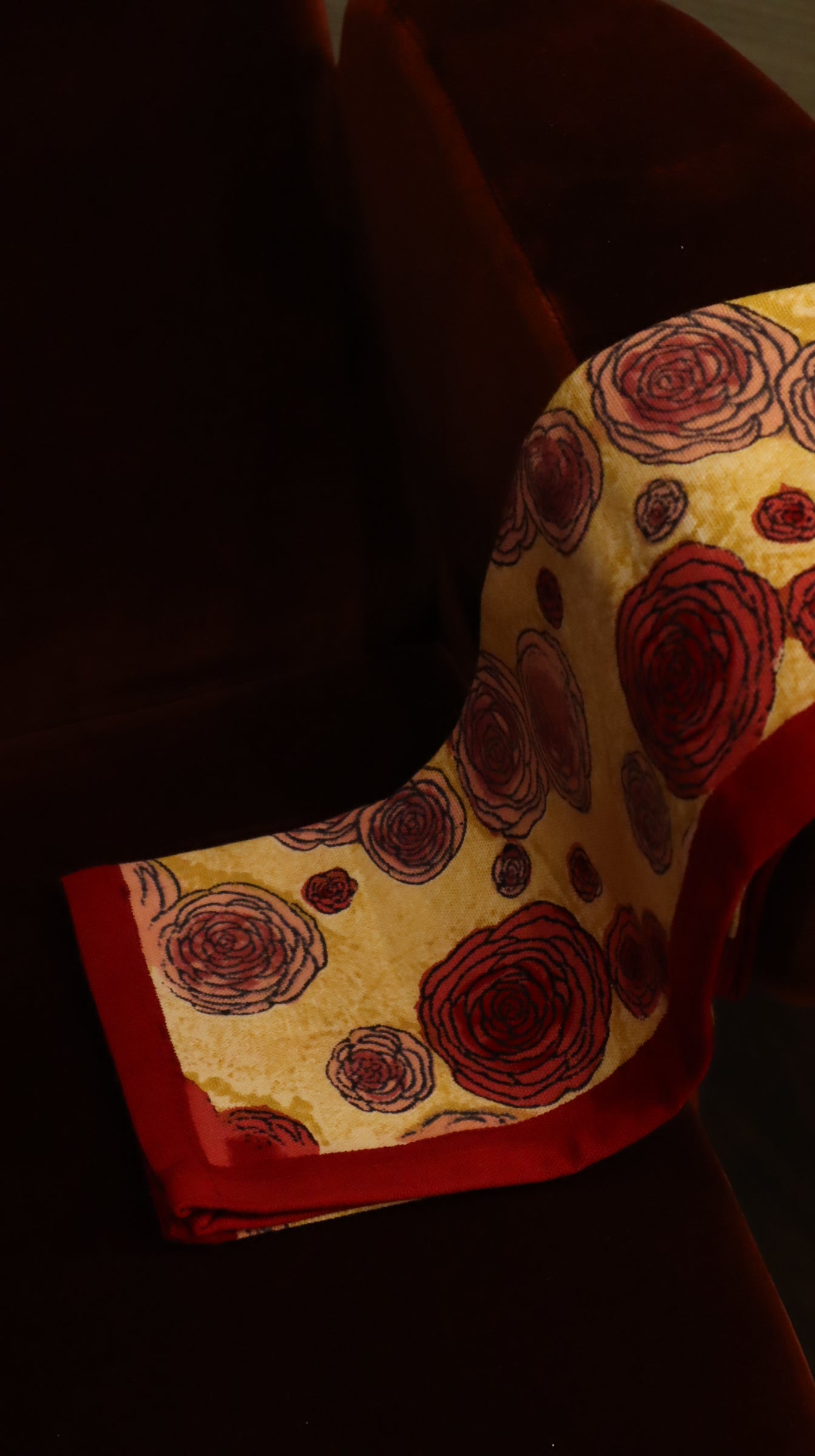 Set de table Renoncule Vert Rouge