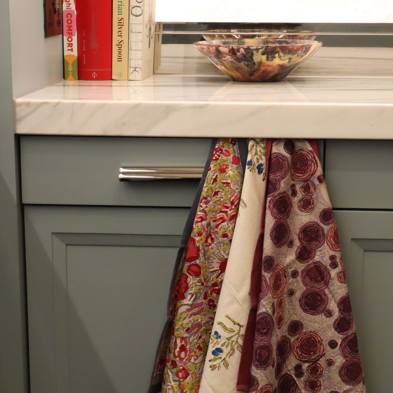 Set de table Renoncule Vert Rouge